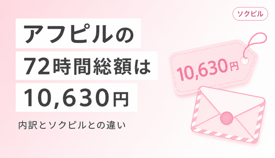 アフピルの口コミと値段を調査 72h総額10,630円の内訳とソクピルとの違い