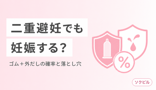 ゴムをつけて外だしした時の妊娠確率、二重避妊の安全性と落とし穴