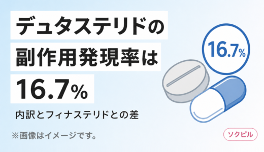 デュタステリドの副作用は？発現率16.7%の内訳とフィナステリドとの違い