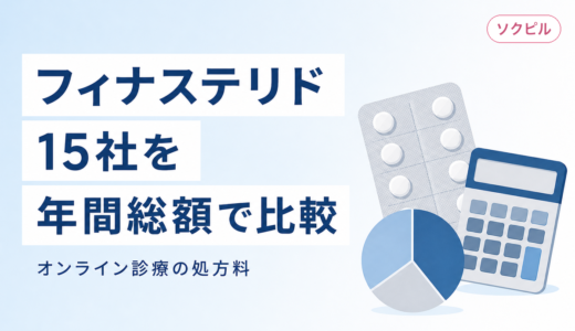 フィナステリドが安いオンラインクリニック15社を年間総額で比較